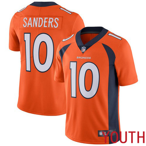 Youth Denver Broncos #10 Emmanuel Sanders Orange Team Color Vapor Untouchable Limited Player Football NFL Jersey